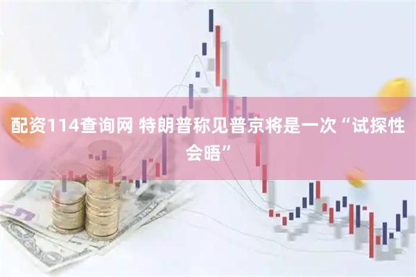 配资114查询网 特朗普称见普京将是一次“试探性会晤”